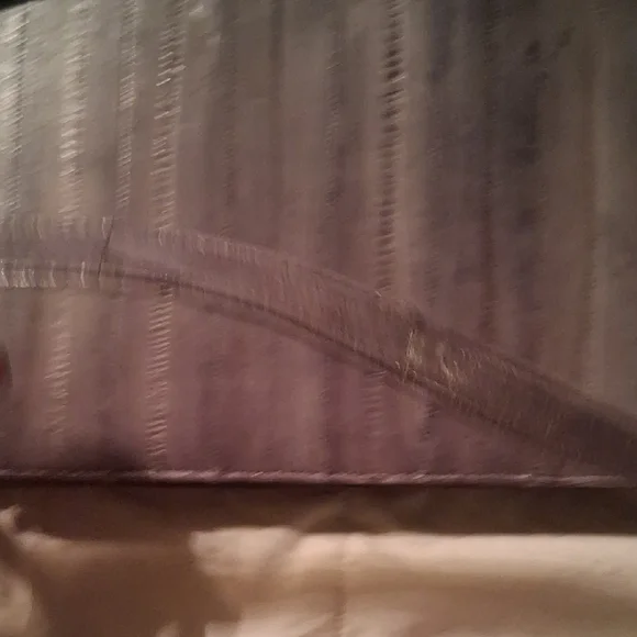 Elegant Gray Genuine Eel Skin Leather Clutch - Picture 4 of 10